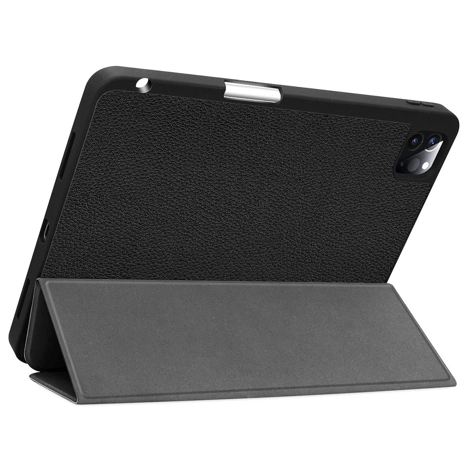 For iPad Pro 11 in 4th 3rd 2nd Cover Stand Magnetic Leather Case w/Pencil Holder - Image 4 of 4