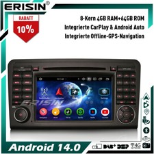 Android 14 8-Kern 64GB GPS CD Autoradio Navi f&uuml;r Mercedes ML/GL Klasse W164 X164
