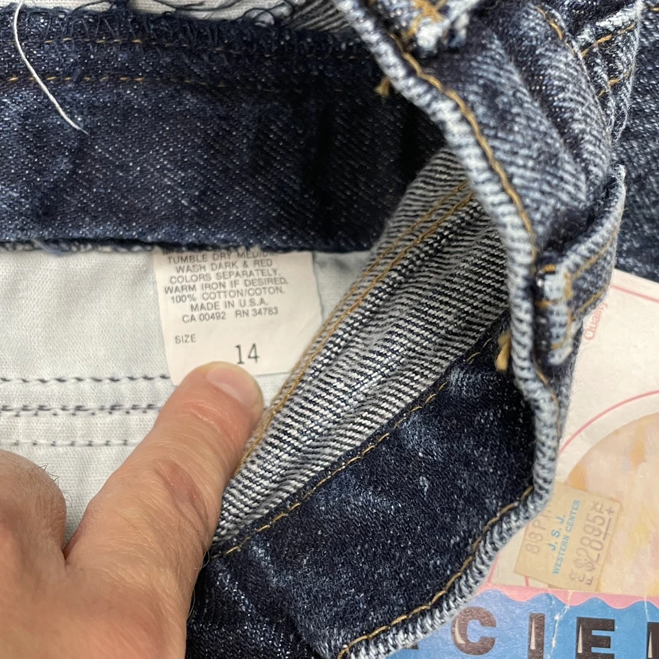 NUEVO CON ETIQUETAS De Colección Años 90 Lee Riders Azul Jean GLACIAR Lavado Ácido Denim BANDA Falda Inferior 14 Foto 2 de 4