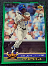 1993 Upper Deck Triple Crown Contenders Ken Griffey Jr (Green Border) Super Rare