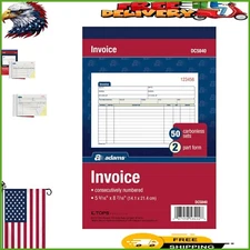 Compact 50-Set Invoice Book with Wraparound Cover - Ideal for Professionals