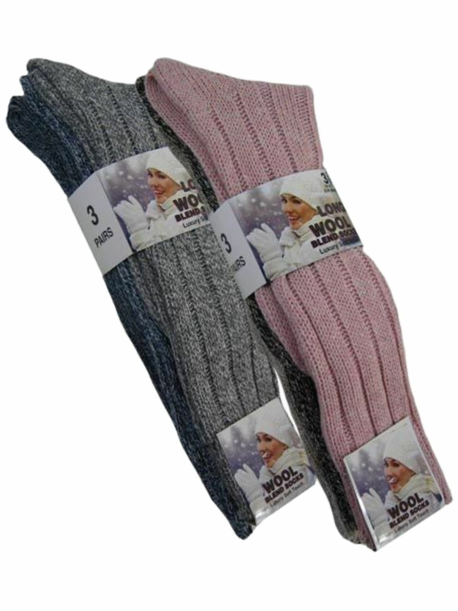 Storm Bloc - 3 Pack Ladies Striped Anti Blister Cotton Summer Walking Boot Socks | UK - View #6