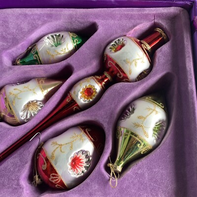 THOMAS PACCONI MUSEUM SERIES ORNAMENT SET CLASSIC BLOWN GLASS