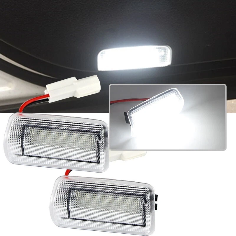 2x Luz de cortesía LED blanca completa para puerta lateral para Toyota Sienna Camry Avalon Tundra Foto 2 de 4
