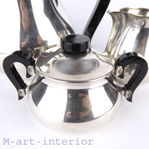 WMF Kernstück Kanne Zuckerdose Kännchen ART DECO Silver-Plated Service BAUHAUS - Bild 2 von 12