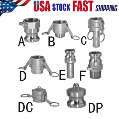 1/2'' 3/4'' 1'' BSP Camlock Fitting Hose Adapter Barb Quick Disconnect US