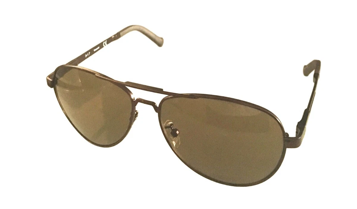 Timberland Mens Matte Dark Brown Metal Aviator Sunglass Brown Lens TB7147 49E