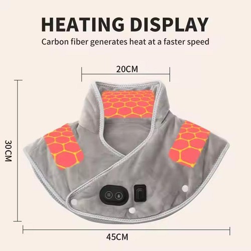 Electric Neck and Shoulder Heat Pad with Vibrating Reliefing Tool Best G1A1KS98 - Picture 17 of 24
