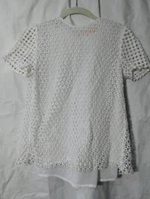 TORY BURCH eyelet Blouse Size 2