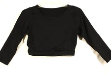 So Danca Dancewear Black Crop Top Open Back Stretch Women