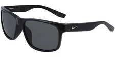 Nike Cruiser Polarized Men's Shiny Black Square Sunglasses - CW4722 010