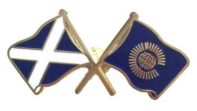 Scotland & Commonwealth Flags Friendship Courtesy Enamel Lapel Pin Badge  T1193