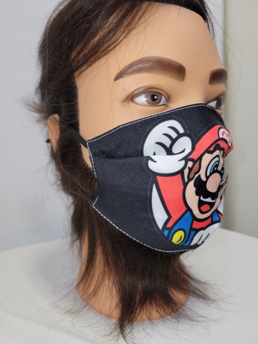 Mario - Small Size 7" x 5" - Cloth Mask & Filter - Wash & Re-Use - M8 - Picture 2 of 6