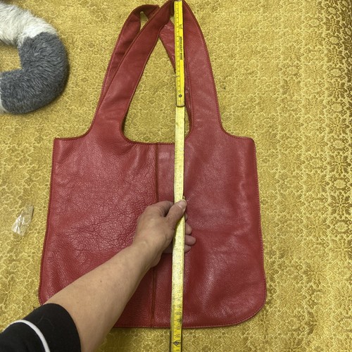 Borsa a mano Allison Burns Los Angeles rossa burro morbida pelle testurizzata - Foto 10 di 11