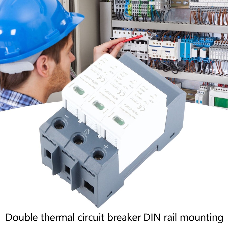 40KA 3 1500VDC Surge Protective Device DIN Rail Mount Low Voltage