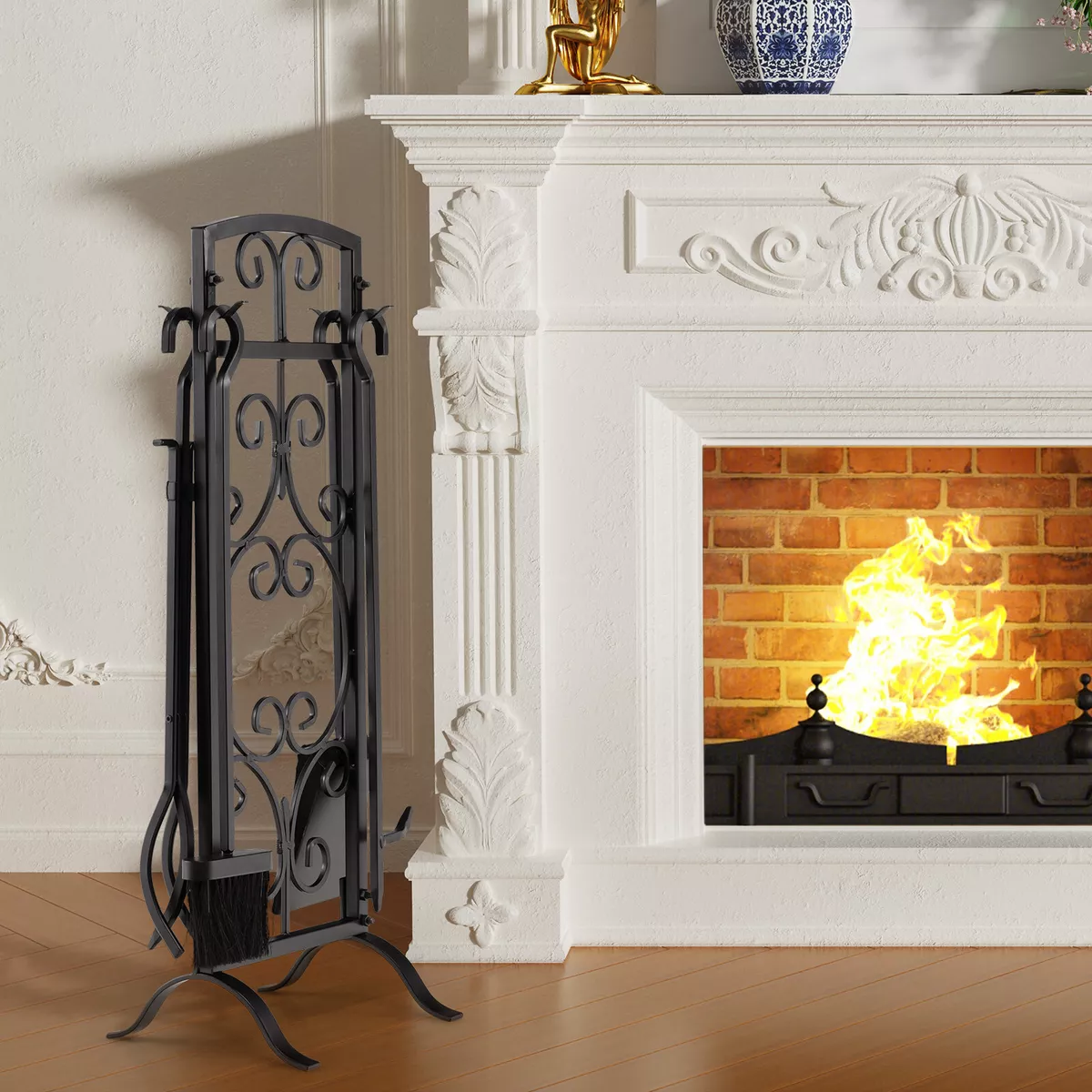 Fireplace accessories for the wood-burning stove