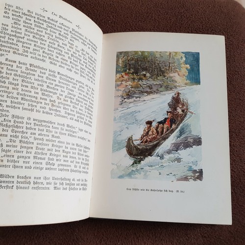 1903 Farbtafeln: Cooper, Der Pfadfinder am Binnensee, Stroefer 1253 - Bild 7 von 10