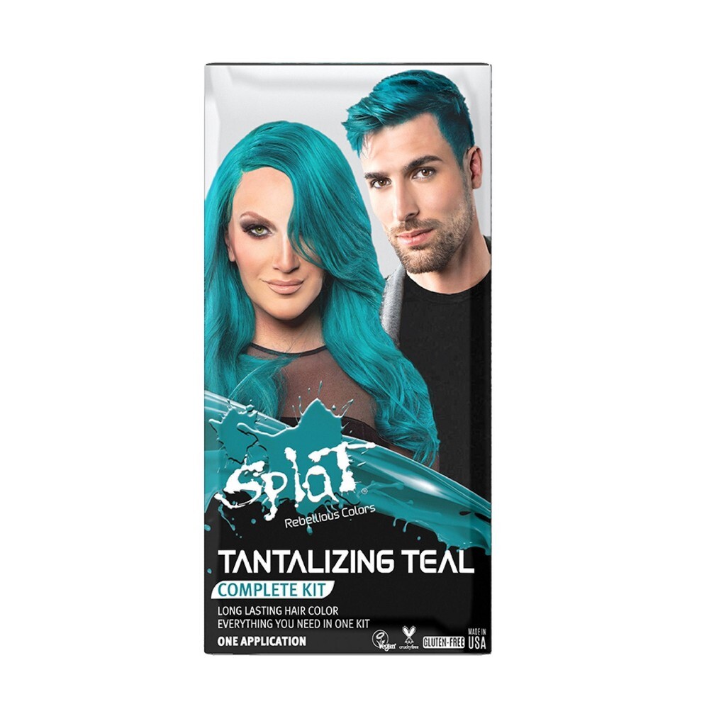 2 PACK Splat Complete Kit  Tantalizing Teal  Semi-Permanent Teal Hair Dye with