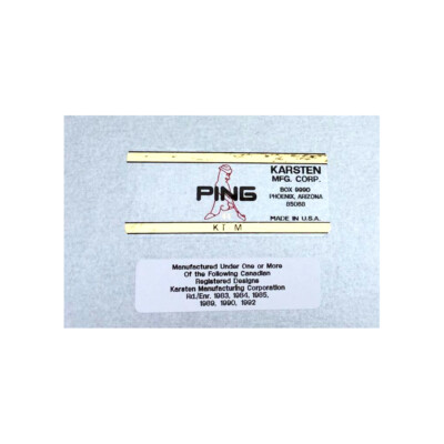 Ping decals for vintage golf club restoration | eBay