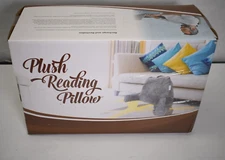 Clara Clark Plush Reading Pillow Backrest 11" Arm Rests Microfiber Material Navy