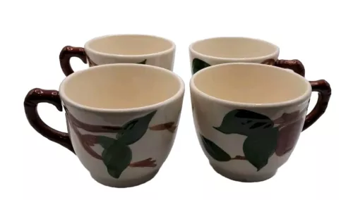 4 VINTAGE FRANCISCAN APPLE 2-3/4" SMALL COFFEE TEA MUGS USA