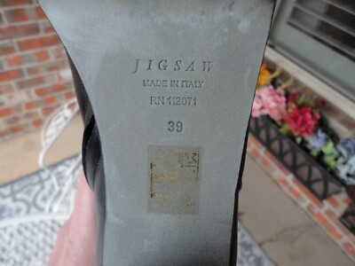専用ページ② JIGSAW Women's Black Leather Chunky Heel Ankle Boots Size 39 (8.5