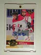 BRETT RITCHIE 2018 UD SIGNATURES  « AUTO »  GOLD CARD  TEAM CANADA  LIMITED
