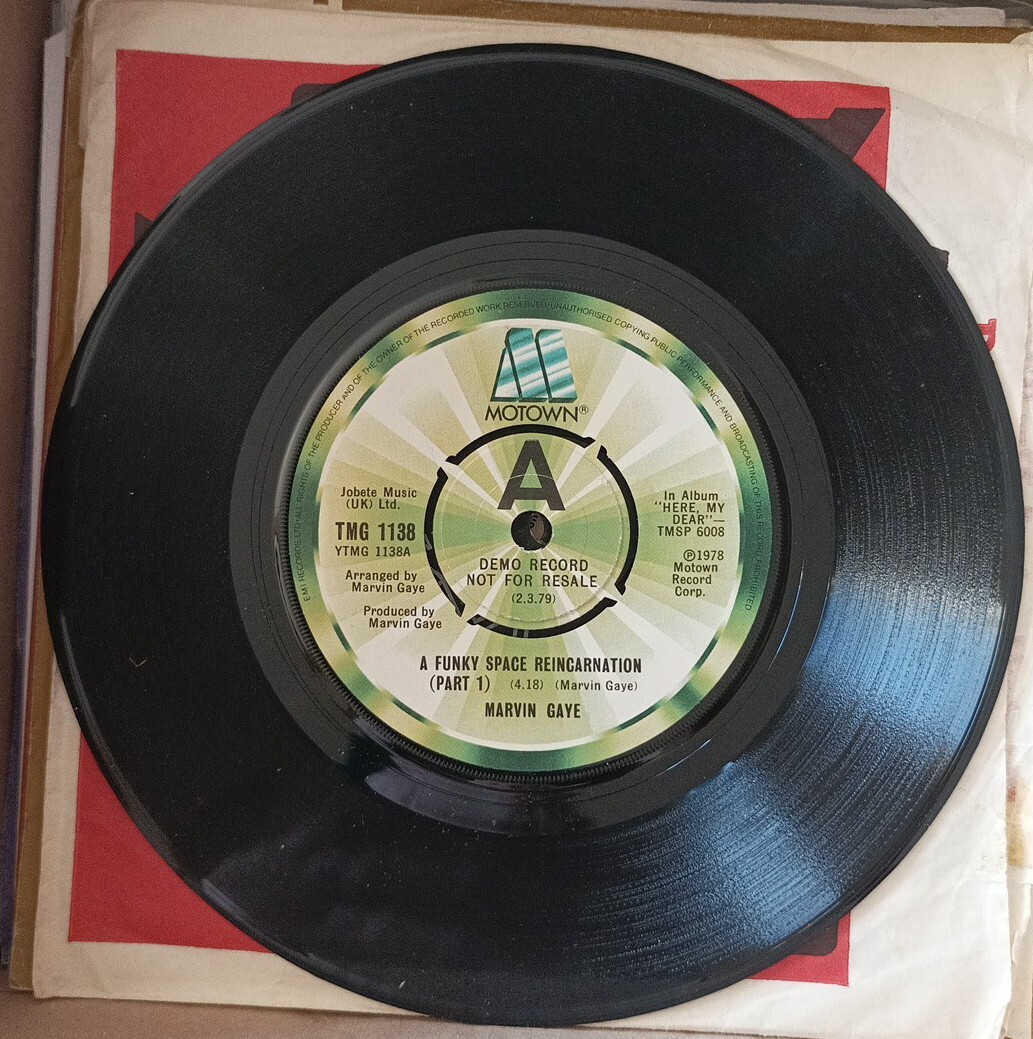 photo of Marvin Gaye - A Funky Space Reincarnation Demo Tmg 1138 Mint Northern Motown 45
