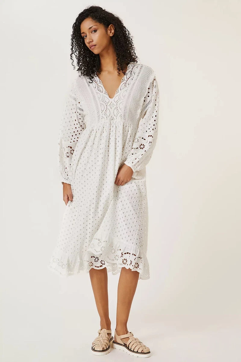 Ladies lace cheap midi dress