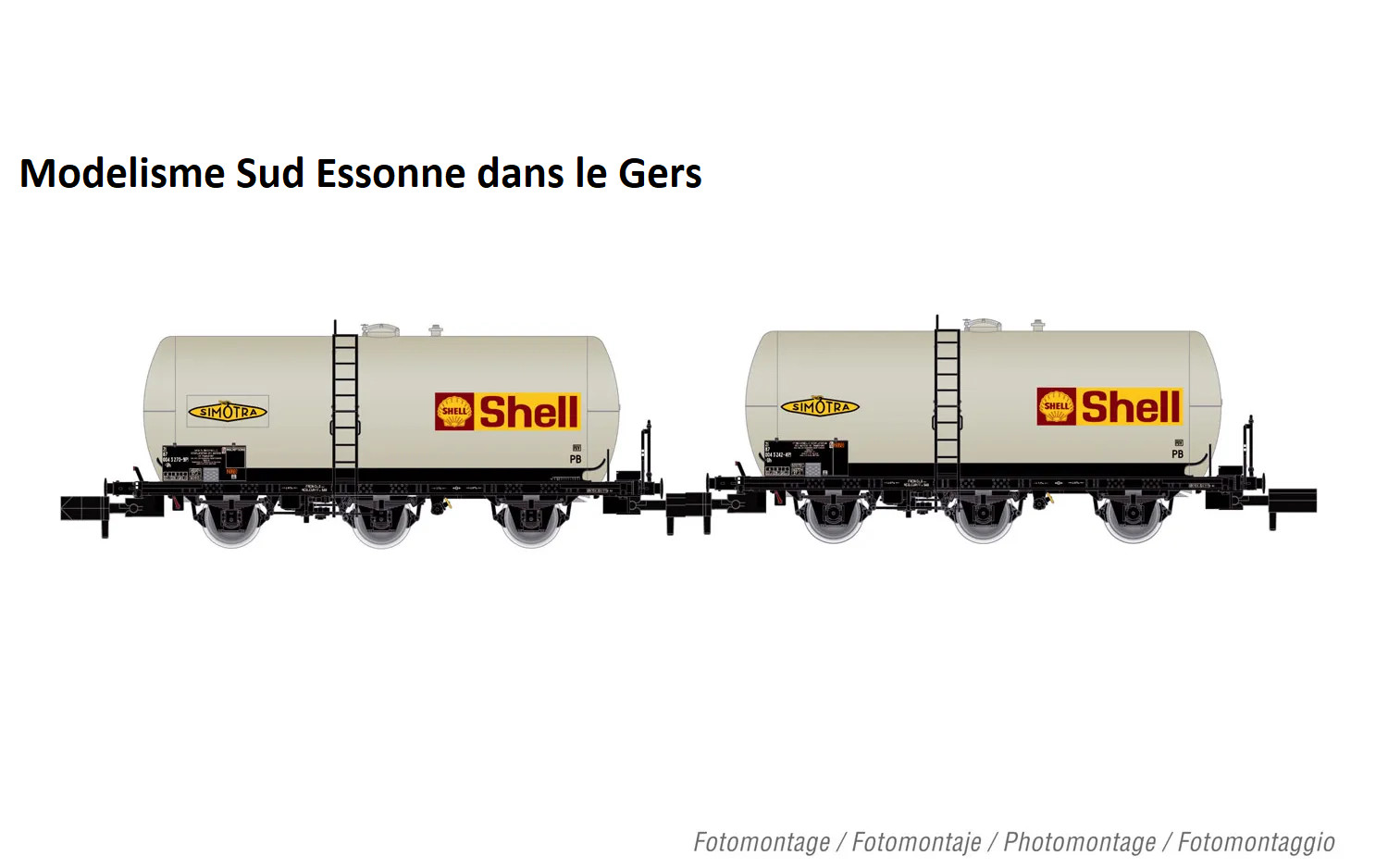 Wagons citernes Simotra Shell SNCF HJ6609 HO Jouef