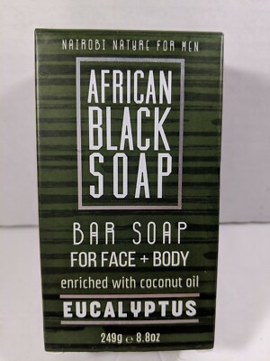 Men's Face Beard Body Bar Soap Nairobi Nature For Men W/ Coconut Oil Eucalyptus