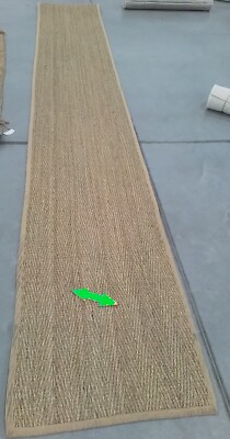 NATURL / BEIGE 2'-6'' X 16' Broken Thread Rug Reduced Price 1172763463 NF115A-216