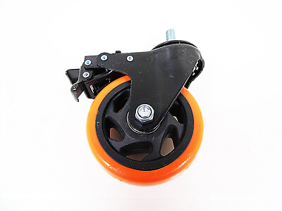 #ad Orange Polyurethane Rubber on Swivel Caster and Wheels with Brake Casters Wheel $17.99