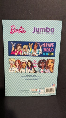 Barbie Jumbo Coloring & Activity Book W/ Bookmarks On Back - Imagen 5 de 5