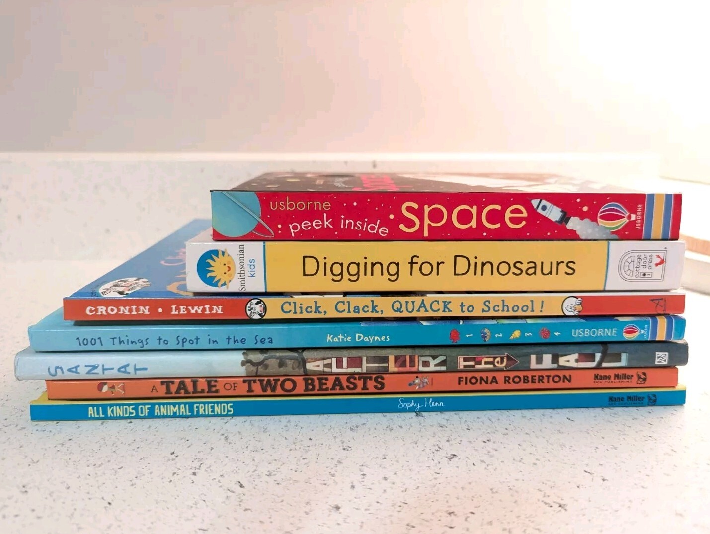 Lot Usborne Hardcover Kids Bedtime Books Lift Flap Dinosaur Animals