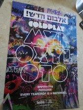 COLDPLAY  myl oxyl oto  ISRAEL ISRAELI HEBREW PROMO POSTER