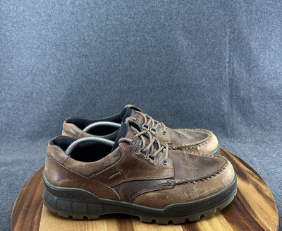 Ecco Track 25 Low GTX Gore Tex Leather Brown Hiking Mens Shoes Size 46 US 12