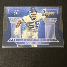 2025 Panini Silhouette Lawrence Taylor Blue Pillars Of The Game Die-Cut Card #13