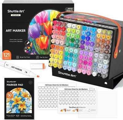 Shuttle Art 120 Alkohol Marker Doppelspitze Graphic Stifte Skizzieren Zeichnen