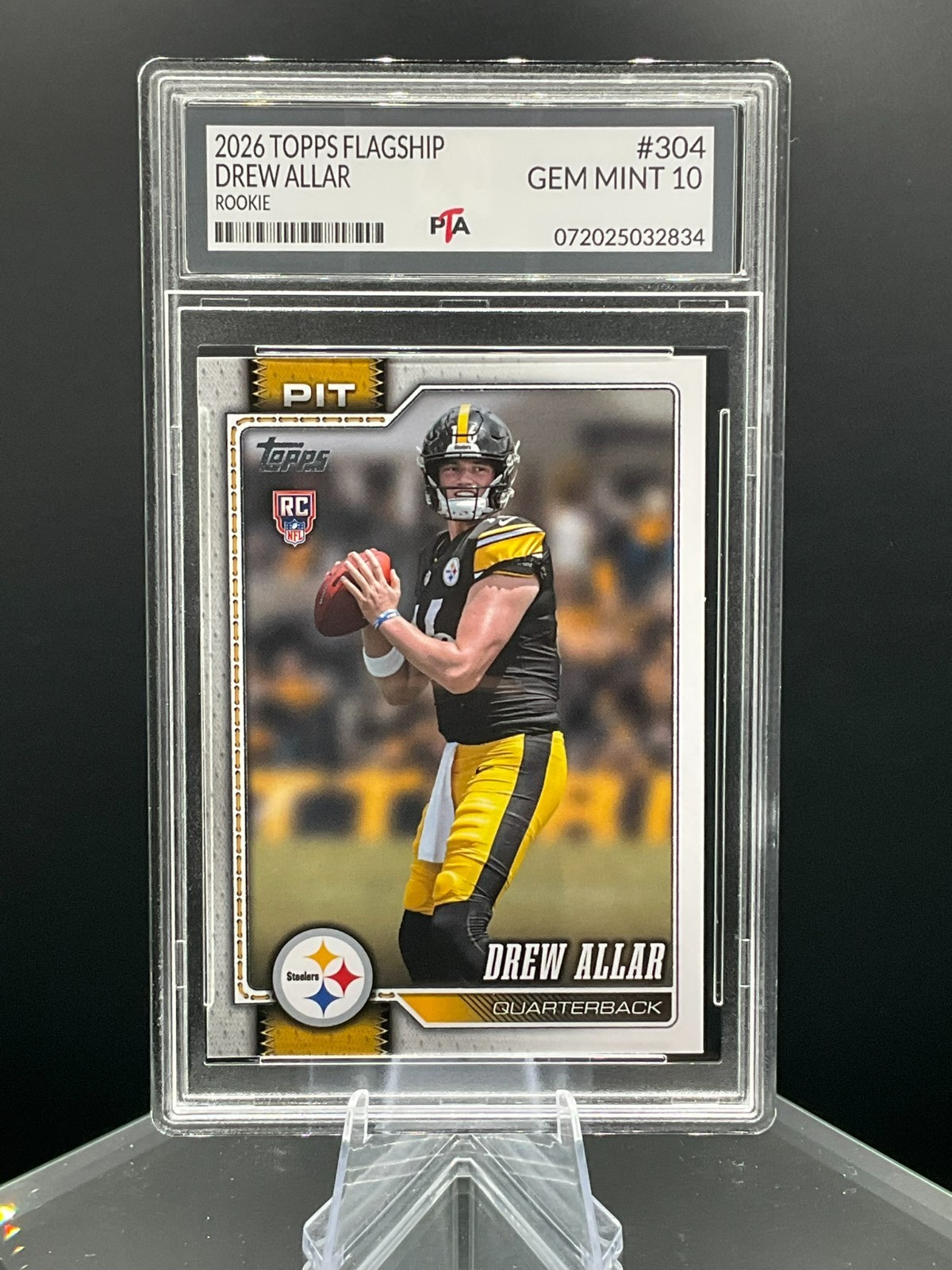 2026 Topps Flagship #304 Drew Allar 1ST True Rookie Steelers GEM MINT PTA 10🔥