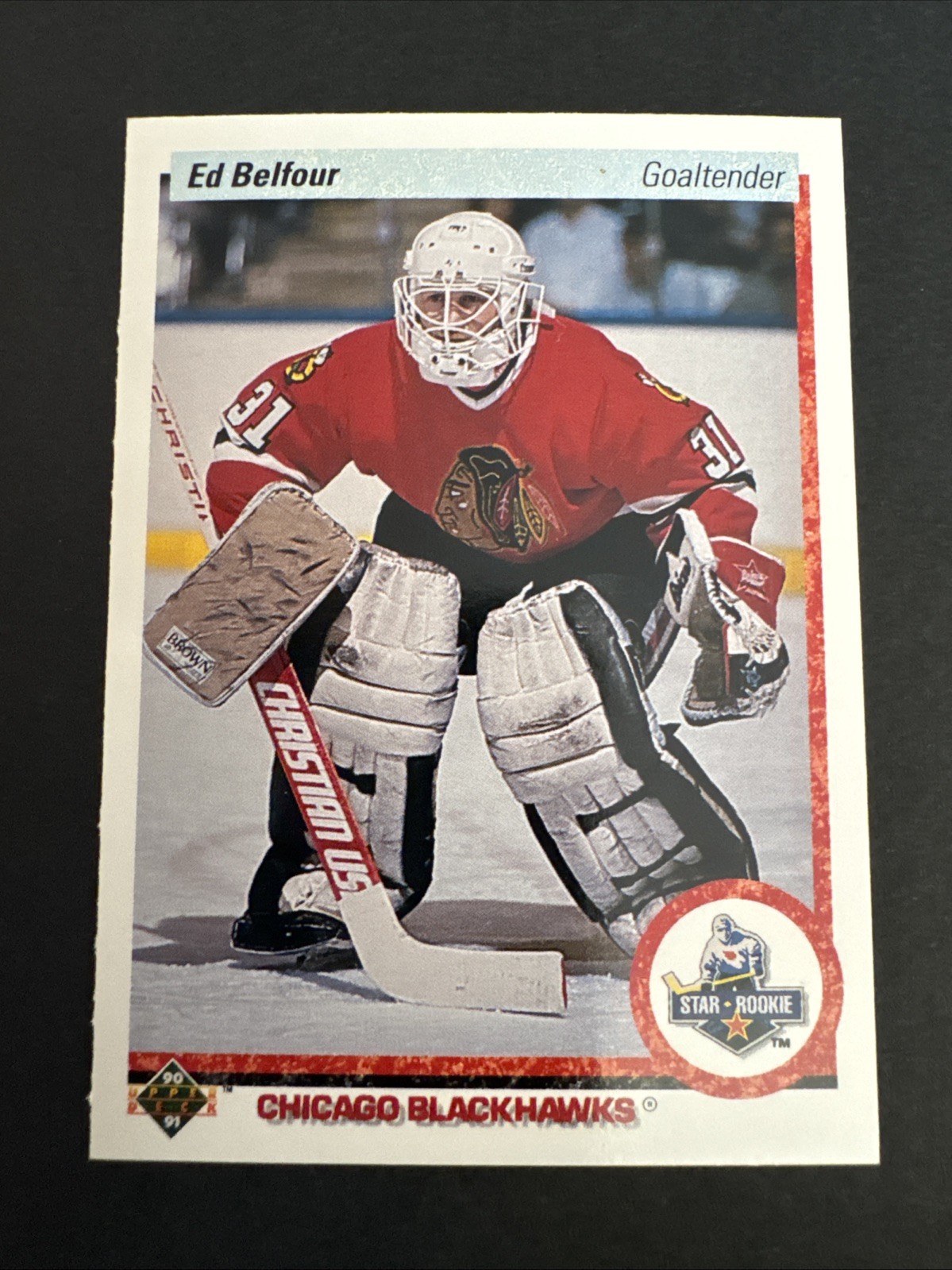 1990-91 Upper Deck - Star Rookie Ed Belfour #55 (RC)