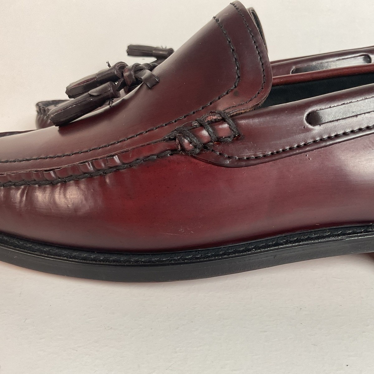 Vintage Hanover Handsewn Moccasin Loafers | Genuine Shell Cordovan | Men’s 10 D Vintage Hanover Handsewn Moccasin Loafers — Genuine Shell  main image 3