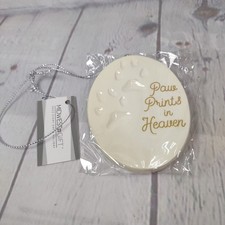 PAW PRINTS IN HEAVEN Pet Dog Memorial Ornament 3 Inch Midwest Ganz NWT