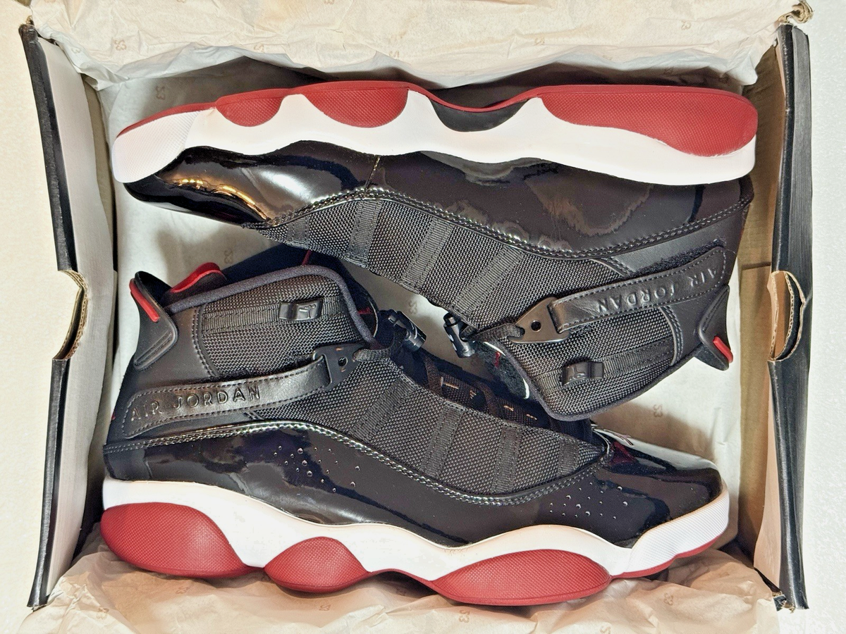 NIKE AIR JORDAN 6 RINGS BRED 2007 - BLACK/VARSITY RED-WHITE