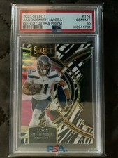 2023 Panini Select - Premier Jaxon Smith-Njigba #174 Zebra Prizm Die-Cut (RC)