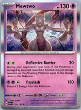 Mewtwo 150/165 Rare 151 Pokemon Reverse Holo ...