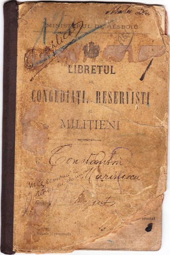 Romania, 1898, Army Book / Military Livret for Soldier in Reserve & Militia