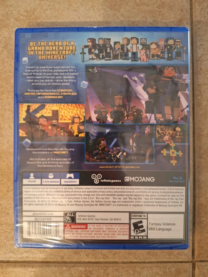 Minecraft: Story Mode - The Complete Adventure (PlayStation 4, 2016) SEALED!! - Image 2 of 4