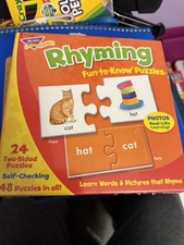 TREND enterprises Rhyming Fun-to-Know Puzzles 24 Two-Sided Ages 4-7