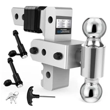 Adjustable Trailer Hitch Fit 2 inch Receiver, Drop Hitch 6-Inch 6" drop